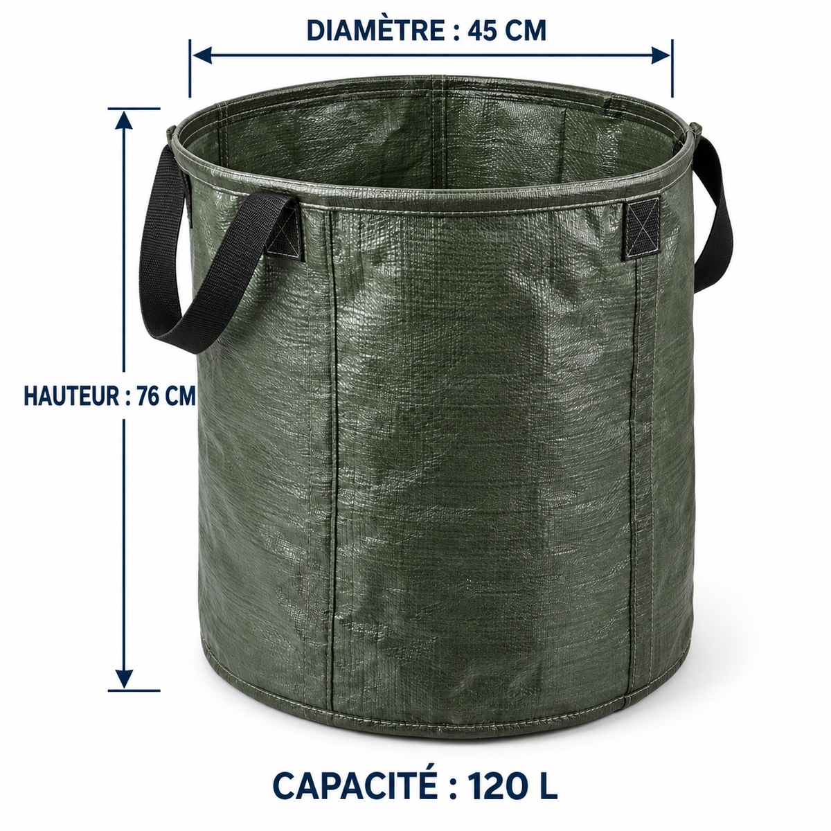 Sac réutilisable pour déchets de jardin – 120 L