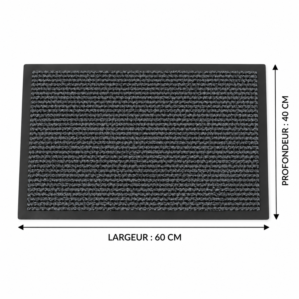 Tapis antidérapant pour entrée 60 × 40 cm