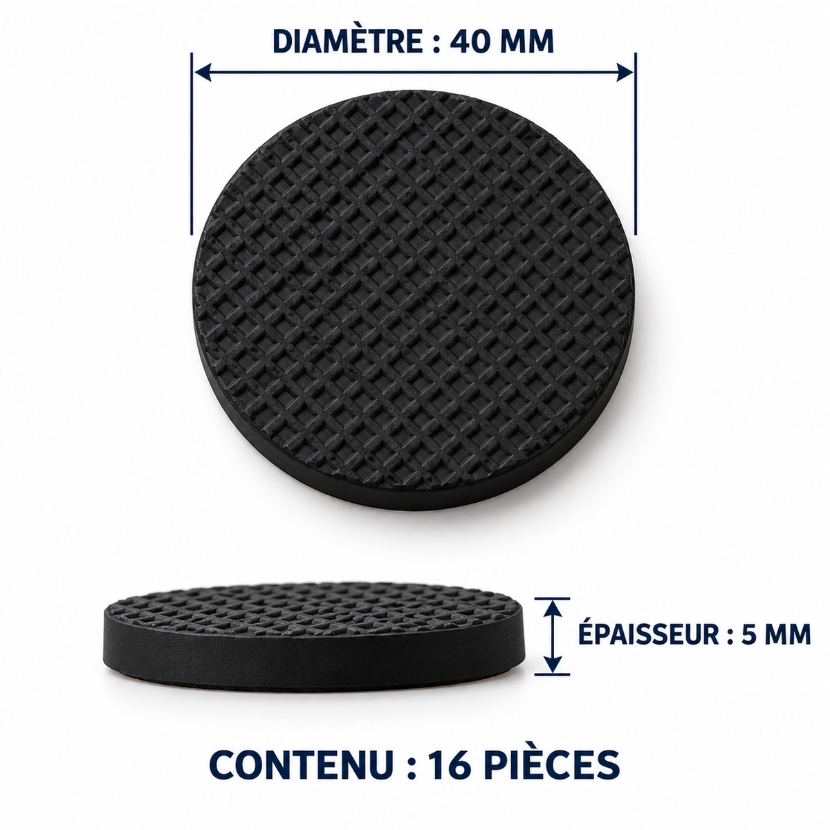Lot de 16 patins antidérapants pour meubles
