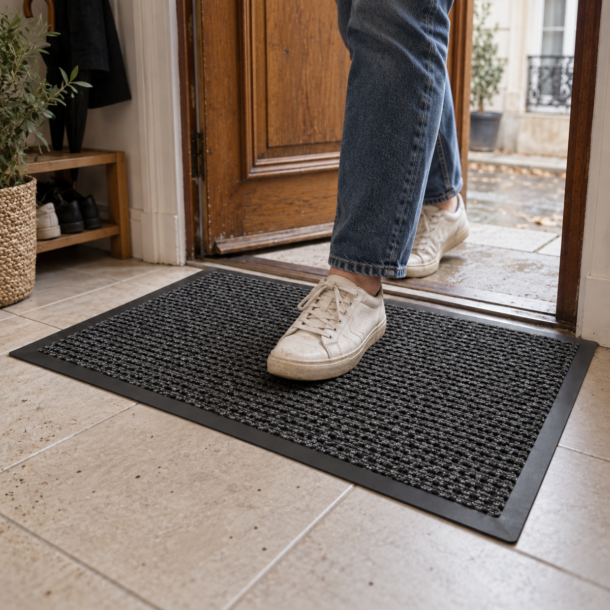 Tapis antidérapant pour entrée 60 × 40 cm