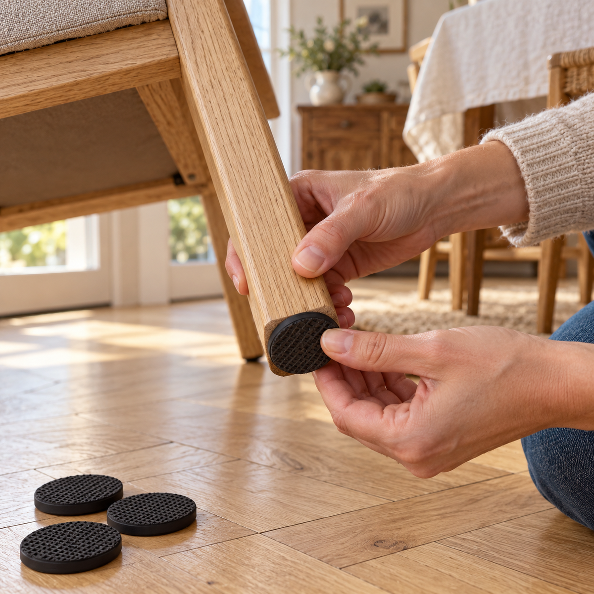 Lot de 16 patins antidérapants pour meubles